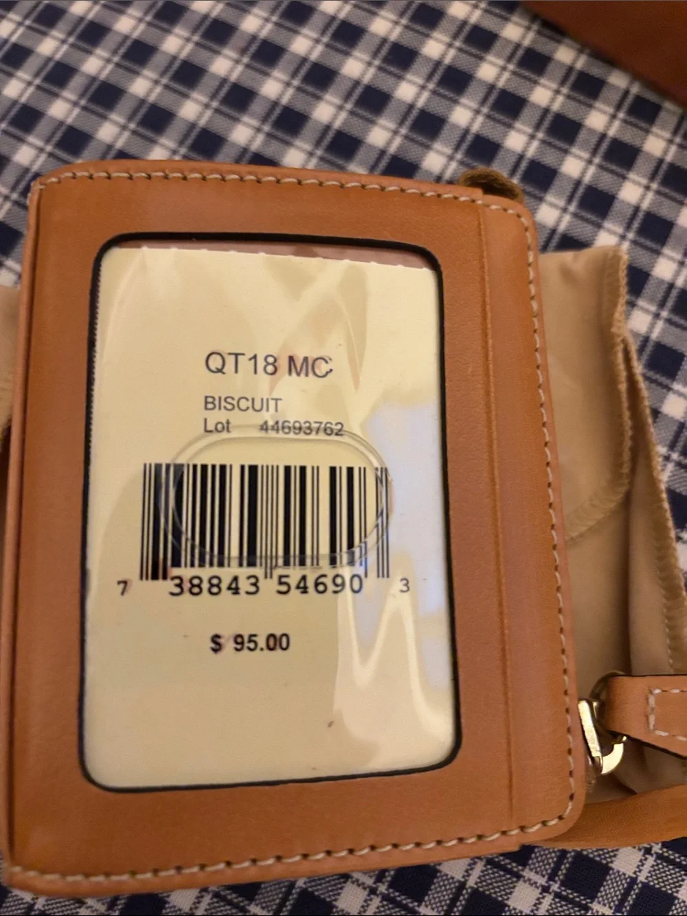 Dooney & Bourke Tan Leather Zip Around Card Wallet
